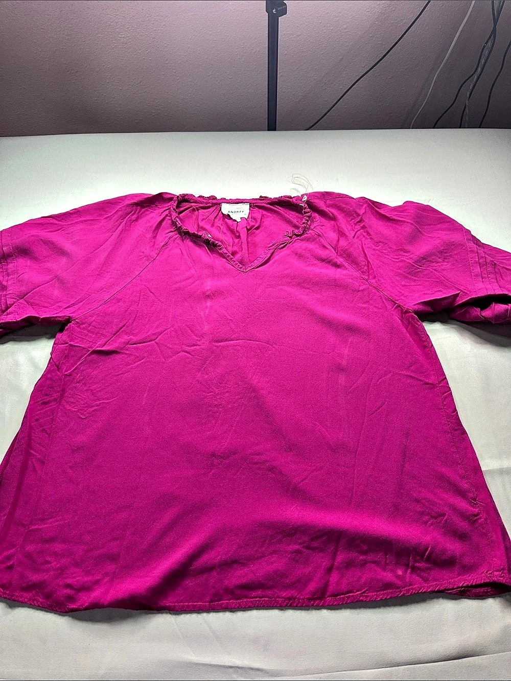 Andrée by Unit MHS10 Rayon Blouse in Pink Size Medium